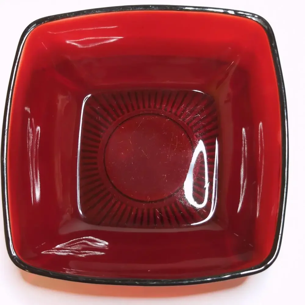 Fire-King Charm Royal Ruby Red Glass 4 3/4